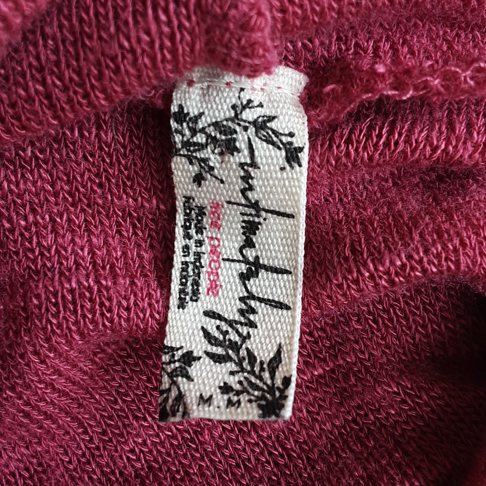 Intimately Free People Raspberry Mock Neck Sweater. - Picture 4 of 6